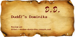 Dudás Dominika névjegykártya